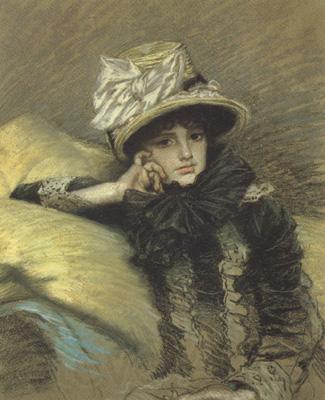 James Tissot Pastel Portraits such as Berthe and his La Femme a Paris series represent Tissot's final works before his religious conversion (nn01)